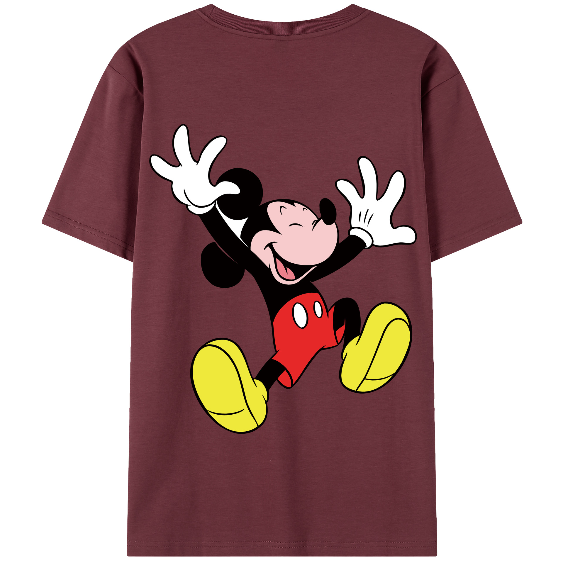 （画像用） ミッキーマウス Mickey Mouse 綿100％半袖Tシャツ（背面プリント）